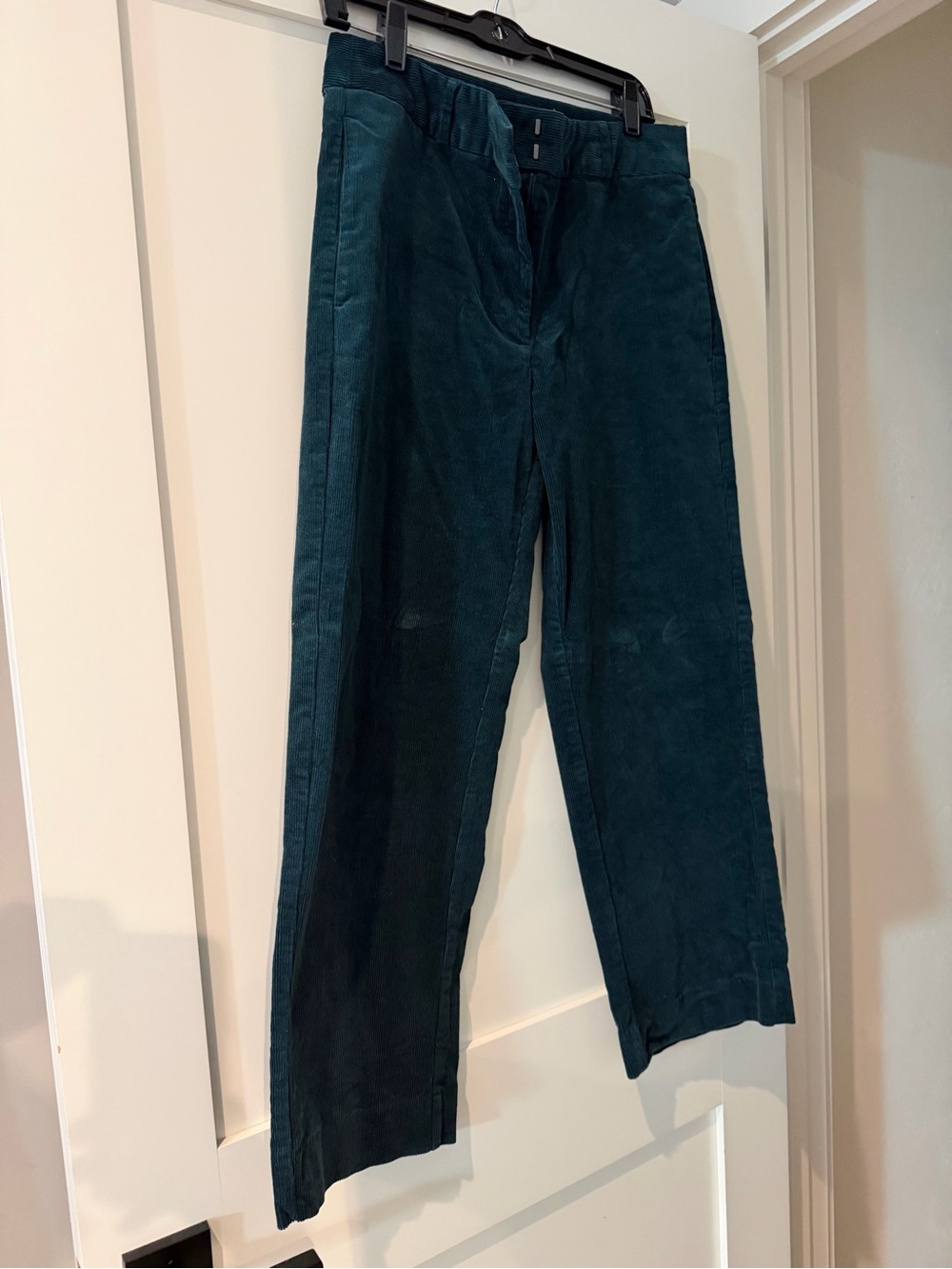Banana Republic Women's Wide-Leg Corduroy Pants in Deep Teal